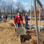 Wheelbarrows full of concrete are kind of heavy